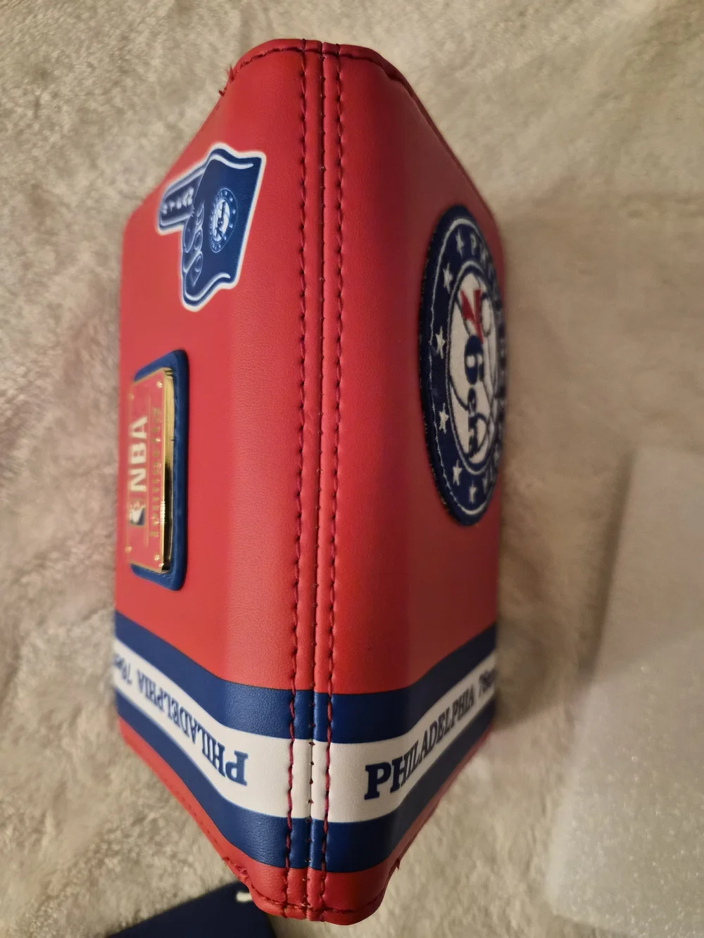 Loungefly Philadelphia 76ers Red and Blue Zip Wallet